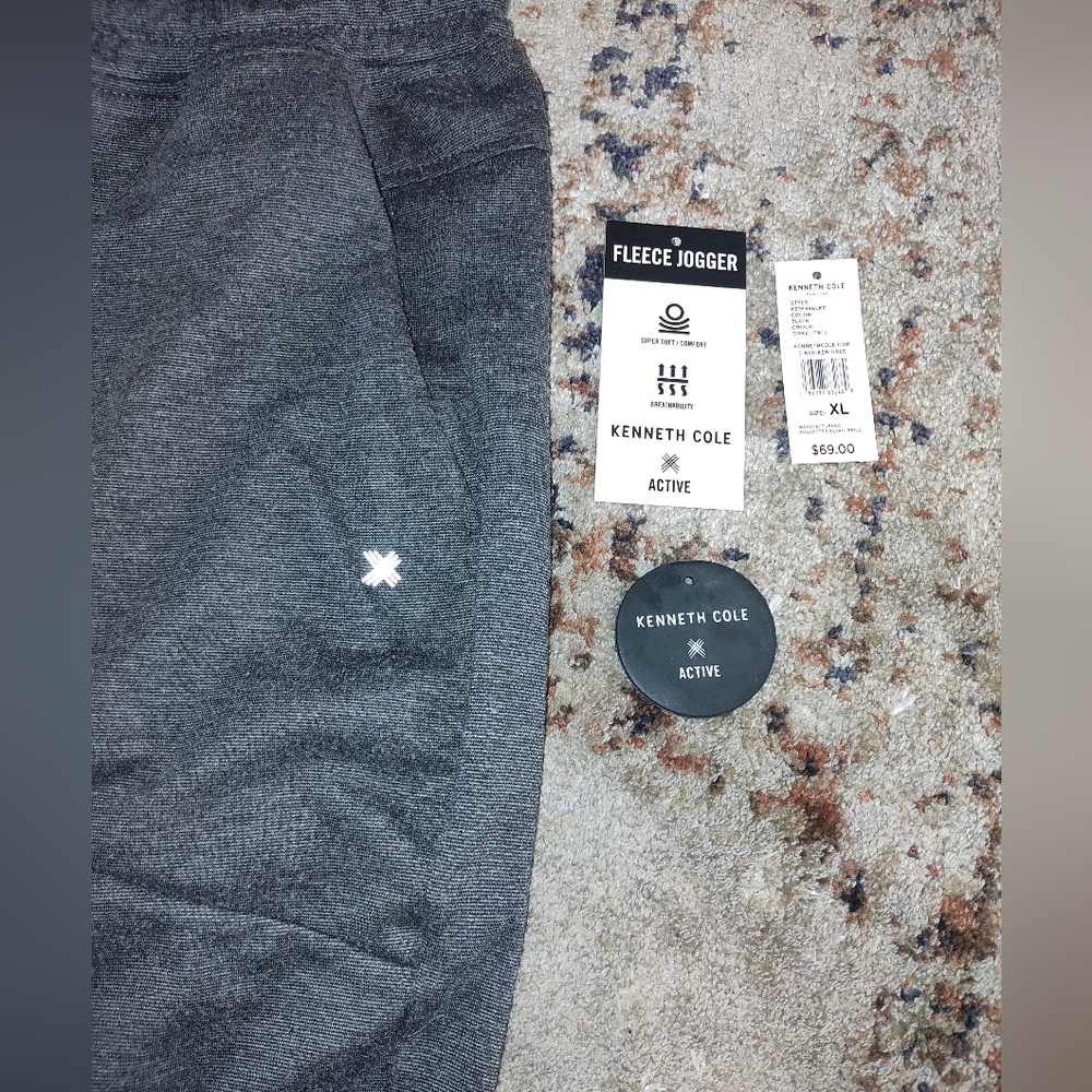 Kenneth Cole Active Gray Fleece Jogger